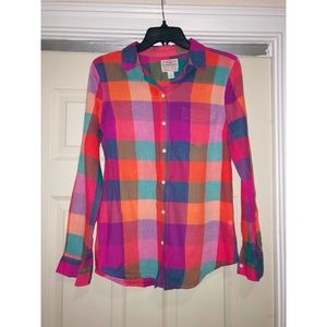 OLD NAVY - Colorful Plaid Long Sleeve Top